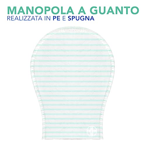 AIESI® Manoplas Jabonosas desechables de alta calidad impermeable con esponja suave (Paquete de 100 piezas) # Delicadamente perfumado # Sin enjuague