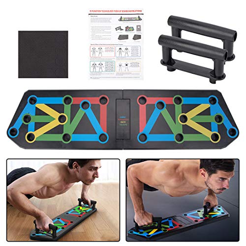 aiface 13 en 1 Push up Rack Board, Tabla de Flexiones, Plegable Soportes, Flexiones Equipo de Gimnasia Multifuncional para Entrenamiento Físico Desarrollo Muscular Entrenamiento de Fuerza