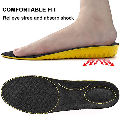 ailaka elástica stoßdämpfenden Altura Crecientes Sport – Zapatos – Compresa, transpirable honigwabe orthotic compresas de repuesto para hombres y mujeres amarillo amarillo UK 3-7, Heel height: 3cm