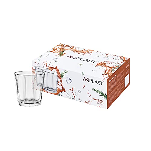 AKIPLAST ONDA - Caja 6 Vasos Policarbonato Resina 35Cl