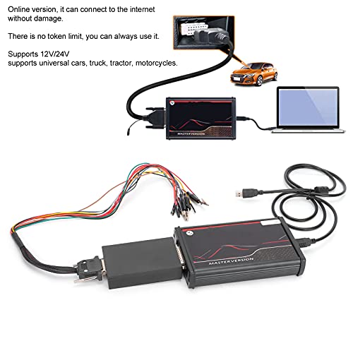 Akozon OBD2 Tuning Kit, EU Online OBD2 ECU Tuning Kit para KESS 5.017 V2.8 Kt V7.020 Herramienta de diagnóstico de camión de automóvil Sin fichas Detector de fallas de automóvil