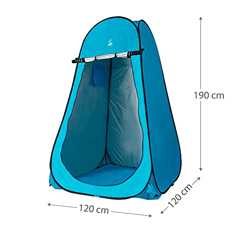 Aktive 62163 - Tienda campaña cambiador para camping con suelo 120x120x190 cm Azul