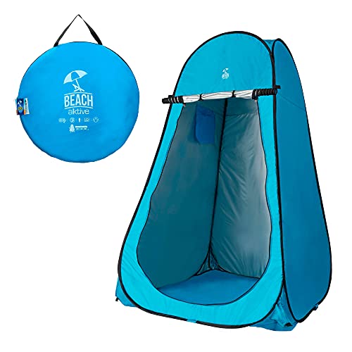 Aktive 62163 - Tienda campaña cambiador para camping con suelo 120x120x190 cm Azul