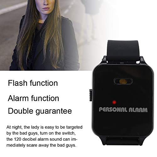 Alarma de pulsera para exteriores, alarma de seguridad para correr al aire libre, alarma personal de muñeca para correr con luz intermitente para niños y mujeres