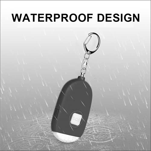 Alarmas Personales para Pujeres, 3 Paquetes de Llavero de Alarma de Seguridad de Autodefensa Recargable con LOUD 130dBs para Proteger la Seguridad de su Familia, Niños, Ancianos y Paseantes de Perros