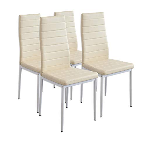 Albatros 2702 Milano Set de 4 sillas de Comedor, Beige