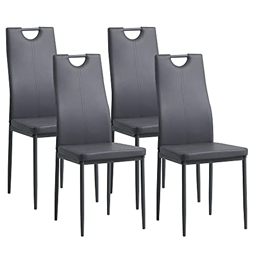 Albatros 2909 Salerno Set de 4 sillas de Comedor, Gris