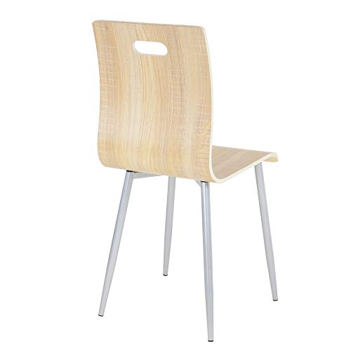 Albatros Silla de diseño Turin, Set de 4 sillas, Roble, de Madera contrachapada