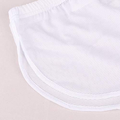 Alivebody Hombres Lado Split Bóxers Shorts Calzoncillos Sexy Malla Slips Underwear Briefs Blanco M