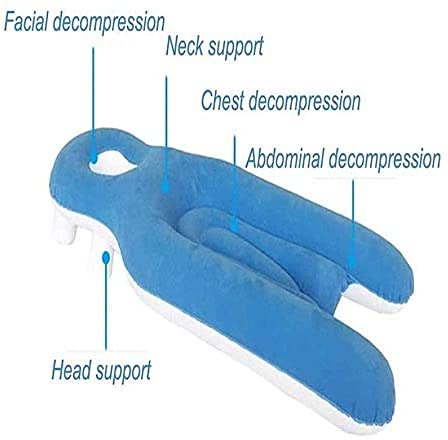 Almohada Boca Abajo Para Después De La Cirugía Ocular, Almohada Inflable De Retina Para Tumbarse, Almohada Facial, Kit De Masaje De Mesa Boca Abajo Para Uso Posterior a La Vitrectomía Posterior