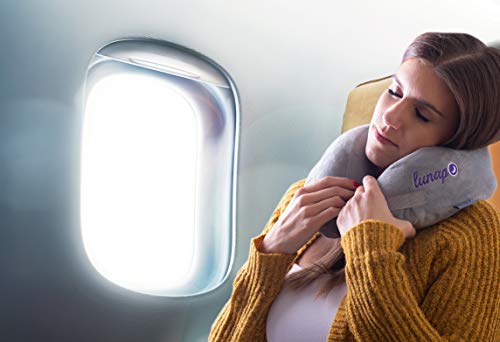 Almohada cervical de viaje | 2 en 1 almohada cervical de espuma viscoelástica e inflable | almohada de viaje para el cuello | almohada de avión