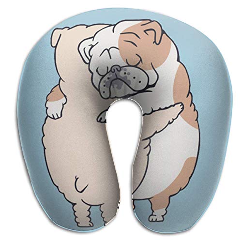 Almohada en Forma de U, Cuello, Bulldog inglés, Abrazo, Viaje, Almohada Multifuncional, Coche, avión