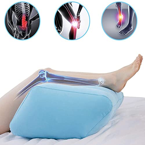 Almohada inflable de la cuña de la pata y la rodilla inflable de 2 en 1 para el apoyo de elevación ortopédica al dolor de espalda del confort, la recuperación y la hinchazón de la rodilla