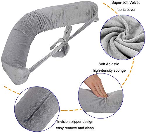 Almohada para escoliosis con rollo lumbar, soporte lumbar de cadera para cama, almohada de apoyo para la parte inferior de la espalda