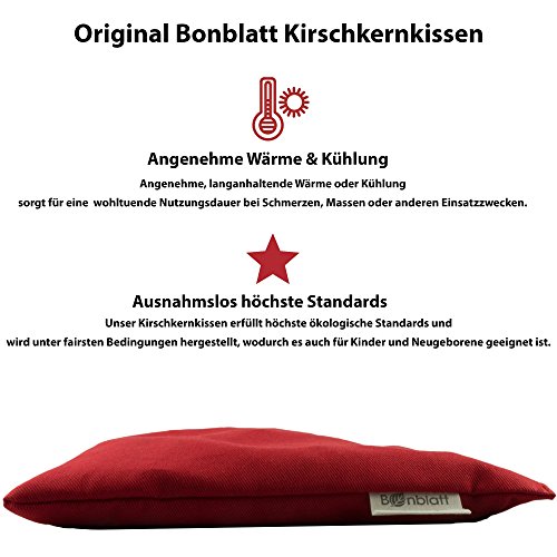 Almohadas de cerezo orgánico de Bonblatt® - certificado Oeko-Tex 100, producido naturalmente y justamente en Alemania