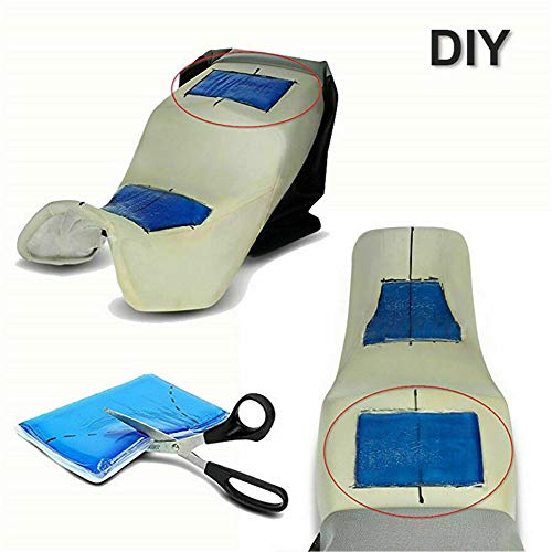 Almohadilla de Gel para Asiento de Motocicleta,MoreChoice Absorción de Impactos, Reduce la Fatiga, Cómoda y Suave,Cojín de Alfombrillas de Gel, Accesorios de Color Azul Fresco (25 x 25 x 1 cm)