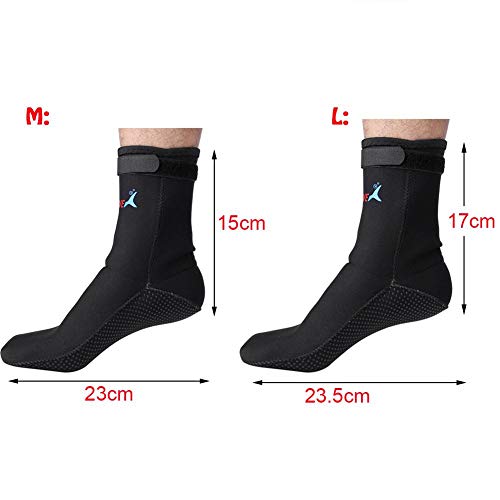 Alomejor Calcetines de Snorkel Nadar Zapatos de Playa para Nadar, Voleibol de Playa, Snorkel, Vela, Surf, Yoga, Caminar(L-Black)