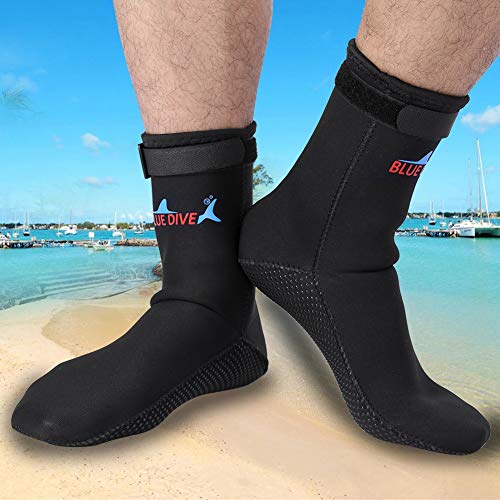 Alomejor Calcetines de Snorkel Nadar Zapatos de Playa para Nadar, Voleibol de Playa, Snorkel, Vela, Surf, Yoga, Caminar(L-Black)