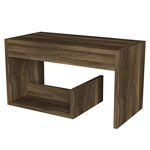 Alphamoebel Mesas auxiliares, Material de Madera, Tesbih Nogal, 35 x 29,5 x 60 cm