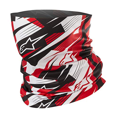 Alpinestars - Braga para cuello, color negro y rojo, talla única