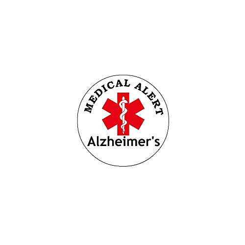 Alzheimer Alerta Médica Pin 2.25" Pinback para Chaquetas, Mochilas, etc.