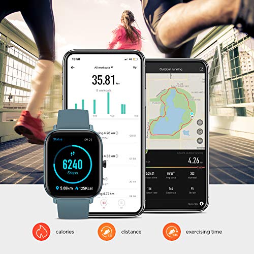 Amazfit GTS Smartwatch Fitness tracker con multitud de perfiles de actividad físcia y con GPS embebido, resistencia al agua 5 ATM (Negro)