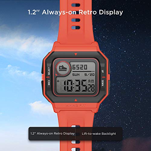 Amazfit Neo Smart Watch Reloj Inteligente 28 Días Batería 5 ATM Sensor Seguimiento Biológico Frecuencia Cardíaca iOS & Android Rojo