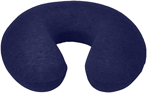 Amazon Basics - Almohada para cuello, de espuma viscoelástica, Azul marino