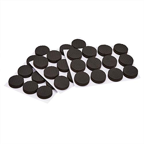 Amazon Basics - Almohadillas de goma para muebles, redondas, de 2.54 cm, color negro, 36 unidades