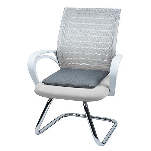 Amazon Basics - Cojín viscoelástico para asiento, gris, cuadrado