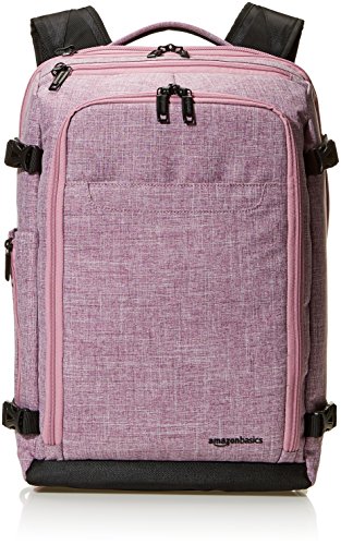 Amazon Basics - Mochila compacta de viaje, Morado, para viajes de fin de semana