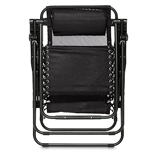 Amazon Basics Silla Gravedad Cero, Negra