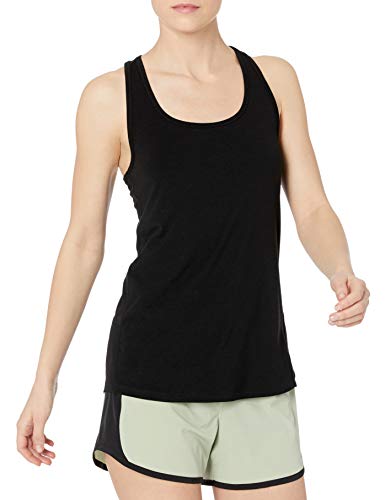 Amazon Essentials Studio Lightweight Racerback Tank Camisa, Paquete de 2 Negro/Negro, S, Pack de 2