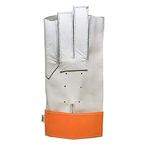 Amber Athletic Gear HGLV-L-L Martillo Competencia Guantes Mano Izquierda, color Blanco, talla L