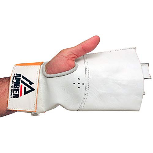 Amber Athletic Gear HGLV-L-L Martillo Competencia Guantes Mano Izquierda, color Blanco, talla L