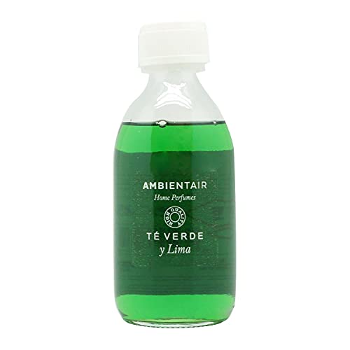 Ambientair Home Perfumes. Recambio para ambientador 250ml. Té Verde y Lima. Recambio para difusor de Varillas. Líquido para Rellenar tu ambientador Mikado de palitos. Sin Alcohol.