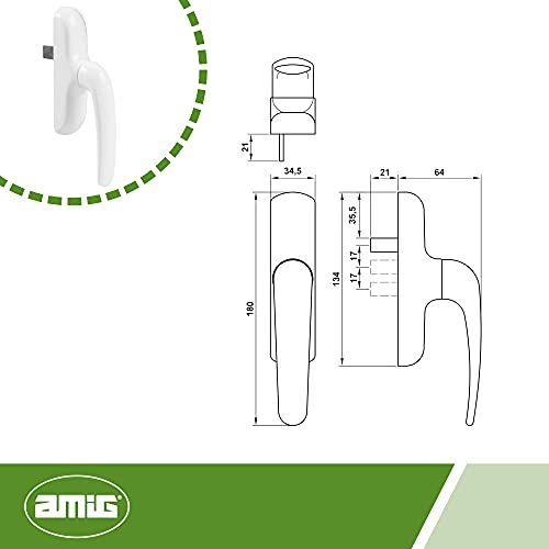 Amig 22071 - Manilla 2800v oscilobatiente blanco