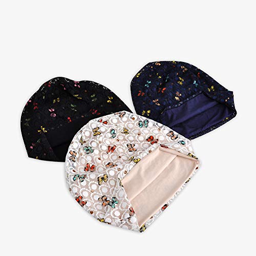 Amorar Mujeres Pañuelos para la Cabeza Lace Bufandas Gorra Baggy Cancer Sombrero para Cáncer, Quimioterapia, Pérdida de Cabello