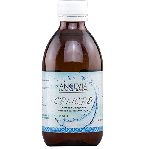 ANCEVIA - CDS - Solución de dióxido de cloro 0.3% (250 ml) - CDL – Botella de vidrio marrón – Hecha en Alemania