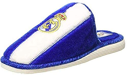 Andinas - Zapatillas de casa Real Madrid Oficial - Blanco-azul, 43