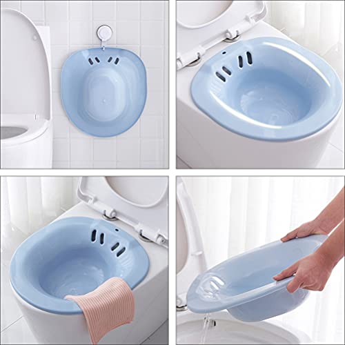 Angoily Asiento de Baño Portátil para Pacientes Ancianos Inodoro Sitz Bañera de Baño Lavabo de Cadera Bidet para Alivio de Las Mujeres Embarazadas Ancianos