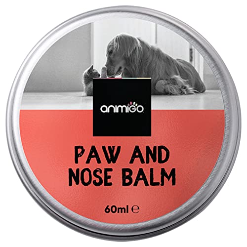 Animigo Bálsamo Natural Protector Calmante para Patas, Nariz y Piel De Perros y Gatos - Crema Hidratante, Protege y Repara Piel Seca y Agrietada, Bálsamo Protector Piel, Hocico y Almohadillas, 60ml