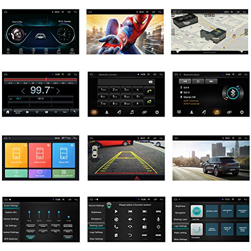 ANKEWAY Android 9,1 Radio de Coche 2 DIN Car Stereo 7 Pulgadas 1080P HD Pantalla Táctil+Llamadas Manos Libres Bluetooth+WiFi+Navegación GPS+Cámara de Visión Trasera+USB Doble+Reproductor de Internet
