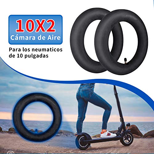 ANSENI® Cámaras de Aire 10 Pulgadas Xiaomi m365 Reforzada para Xiaomi M365/PRO,Cámara Reforzada 10x2, Repuesto para los Patinete Eléctrico de 10 Pulgadas,(2 Unidades)