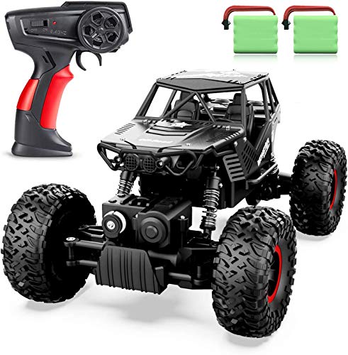 ANTAPRCIS 4WD RC Coche, 1:14 Off-Road Coche Teledirigido, 2.4GHz Crawler Camiones de Control Remoto Juguete con 2 Baterías Recargables, Regalo para Niños