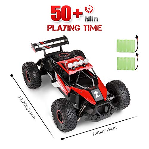 ANTAPRCIS Coche Teledirigido, 2.4GHz RC Coche, 2 Baterías con 50 Min de Juego, Juguete Regalo para Niños Principiantes de 6 a 12 Años