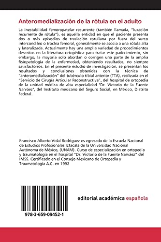 Anteromedialización de la rótula en el adulto: Rótula alta y lateralizada