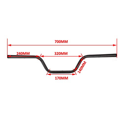 AnXin manillar de motocicleta de 7/8 pulgadas, barra de control de arrastre de alta elevación universal para Harley Sportster XL 883 1200 Custom Chopper Cruiser Bobber Softail Dyna Tour Glide CG125