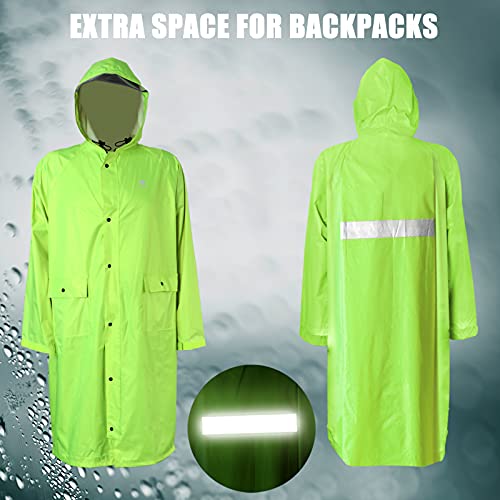 Anyoo Unisex Rain Coat Senderismo Impermeable Empaquetado Impermeable Largo