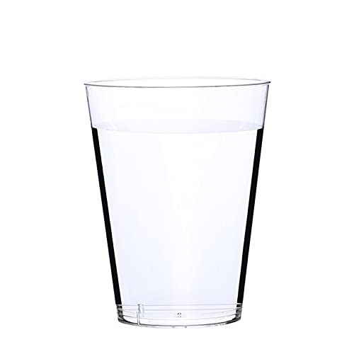 aoory Pack de 60 Vasos de plástico Duro de Estilo Antiguo de Moda para Fiesta, Vasos de plástico – Cristal Transparente – 200 ml